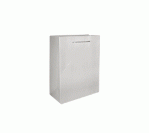 White Paper Bag With Embossed Lines-M